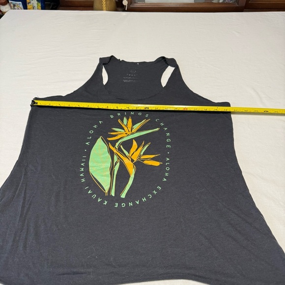 Aloha Brings change Charcoal Graphic Tank Women’s XL - Picture 5 of 6